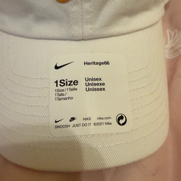 Nike White Cap with Gold Swoosh. Eastern Texas Baptist University. ETBU - Picture 15 of 15